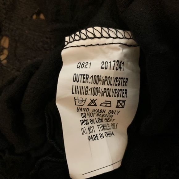 Black NWT long sleeve black dress with lace sz sm - Picture 5 of 6